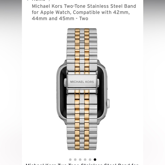 Never used! Michael Kors Apple Watch two tone stainlesss steel band. - Picture 1 of 8